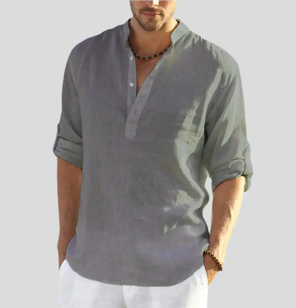 Paolo | Camicia elegante in lino da uomo per un look raffinato