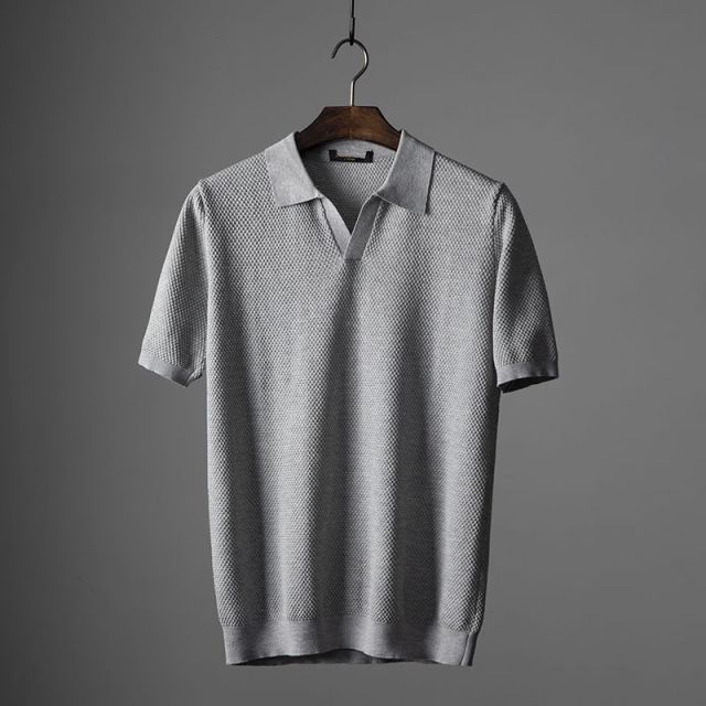 Marco - Classic premium polo with V-neck for men