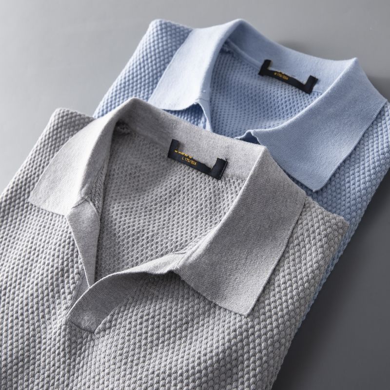 Marco - Classic premium polo with V-neck for men