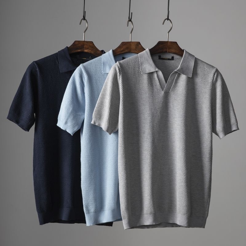 Marco - Classic premium polo with V-neck for men