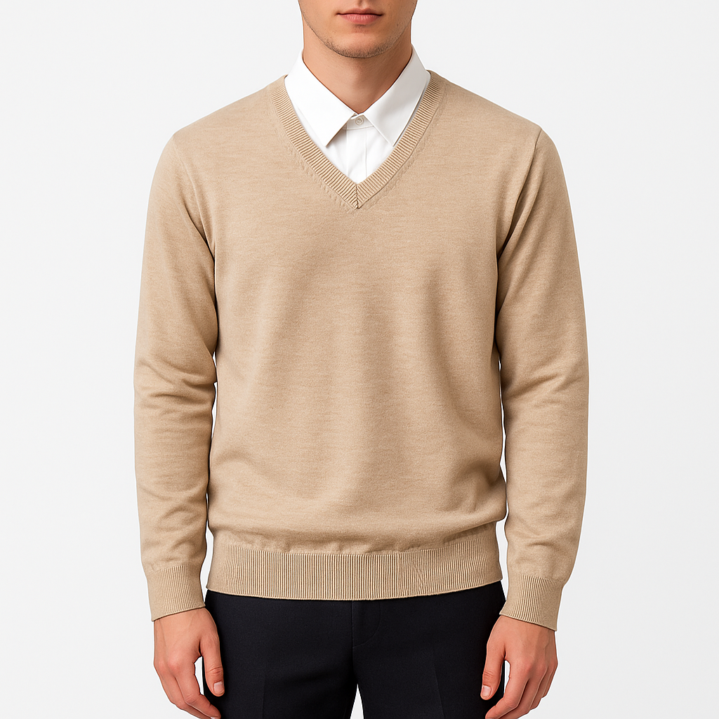 LUXEOUTFIT | Cashmere V-Neck Sweater