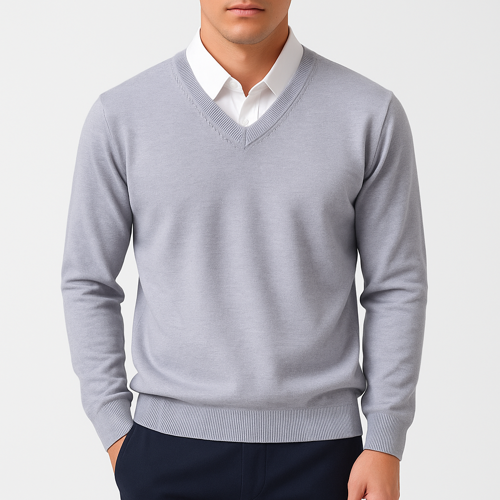 LUXEOUTFIT | Cashmere V-Neck Sweater