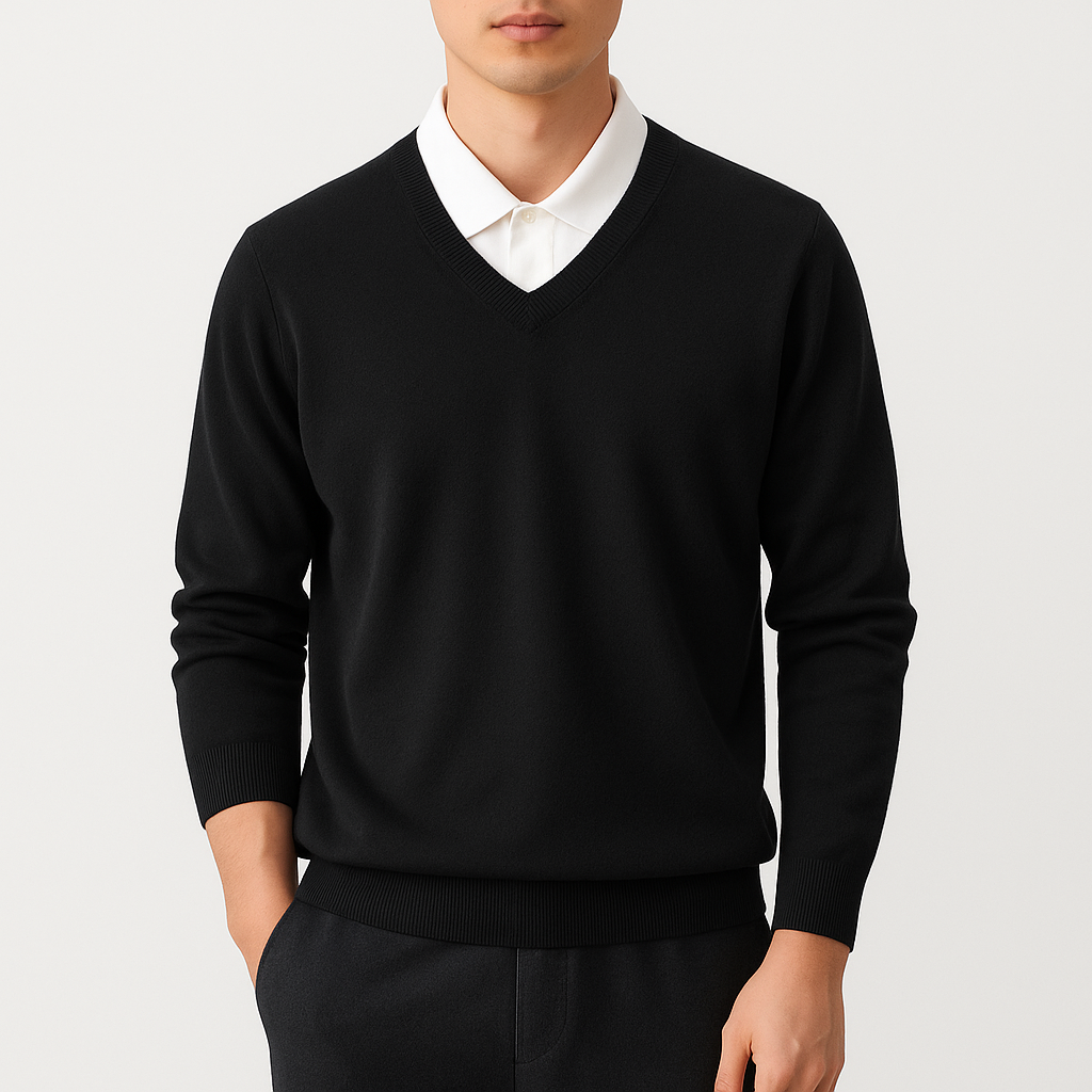 LUXEOUTFIT | Cashmere V-Neck Sweater