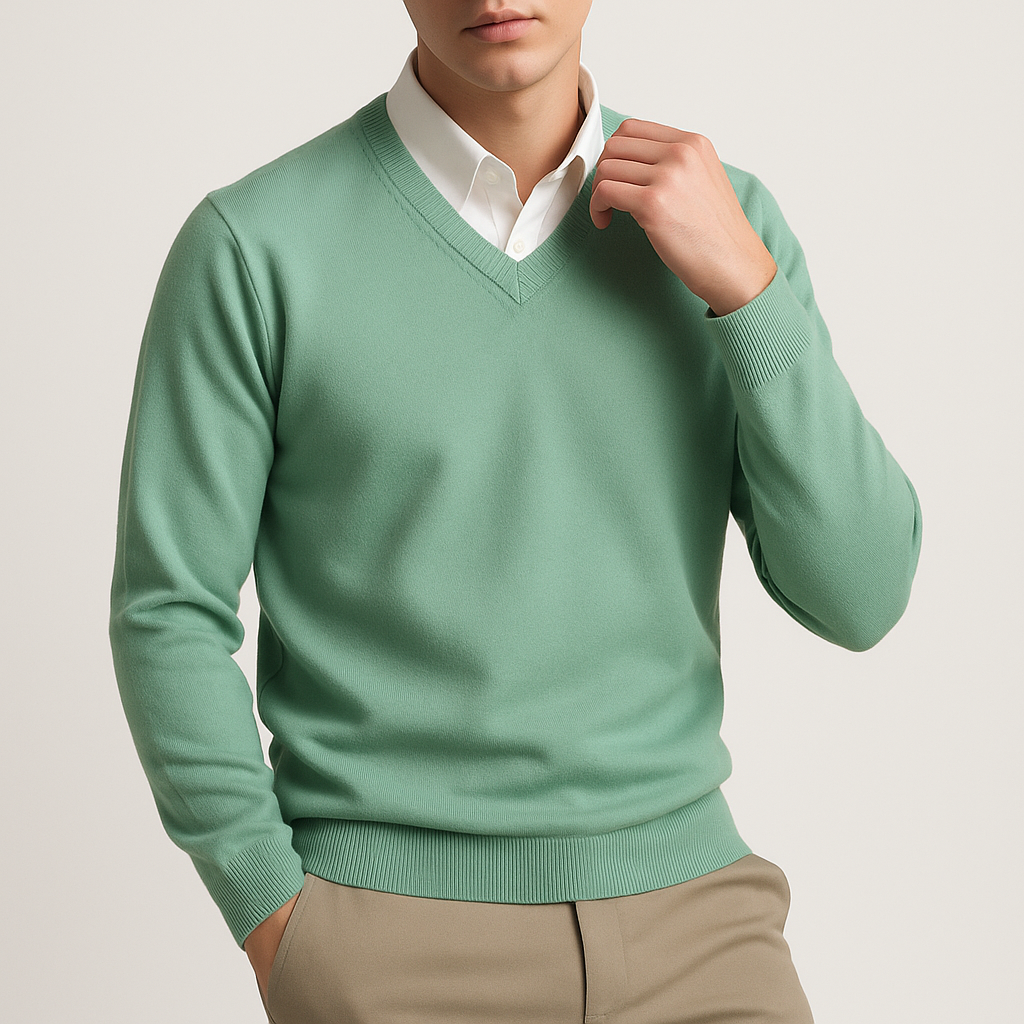 LUXEOUTFIT | Cashmere V-Neck Sweater
