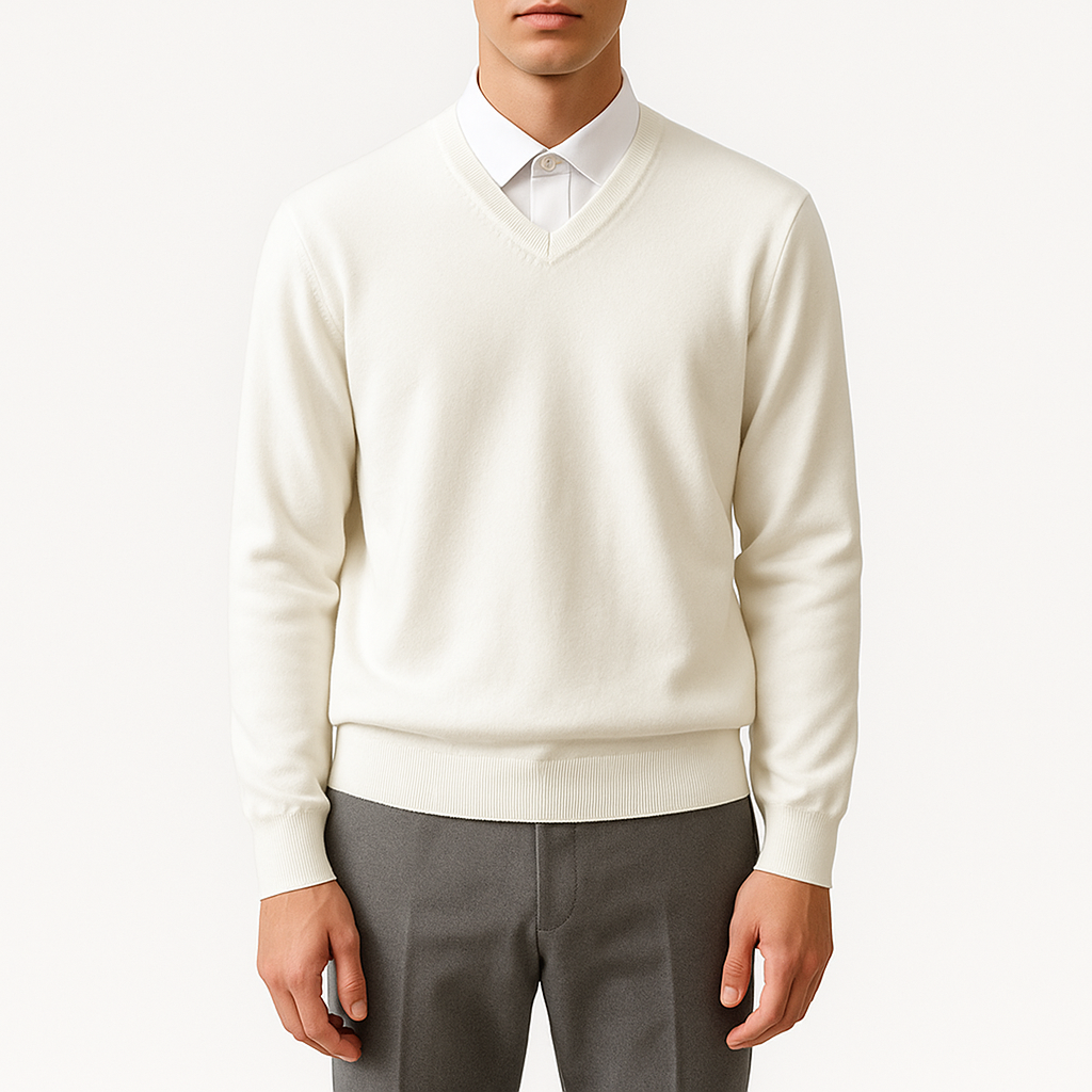 LUXEOUTFIT | Cashmere V-Neck Sweater