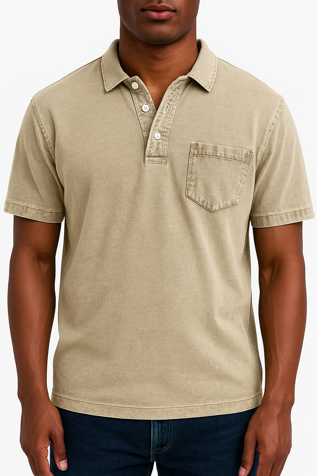 LUXEOUTFIT | Denim Polo Shirt