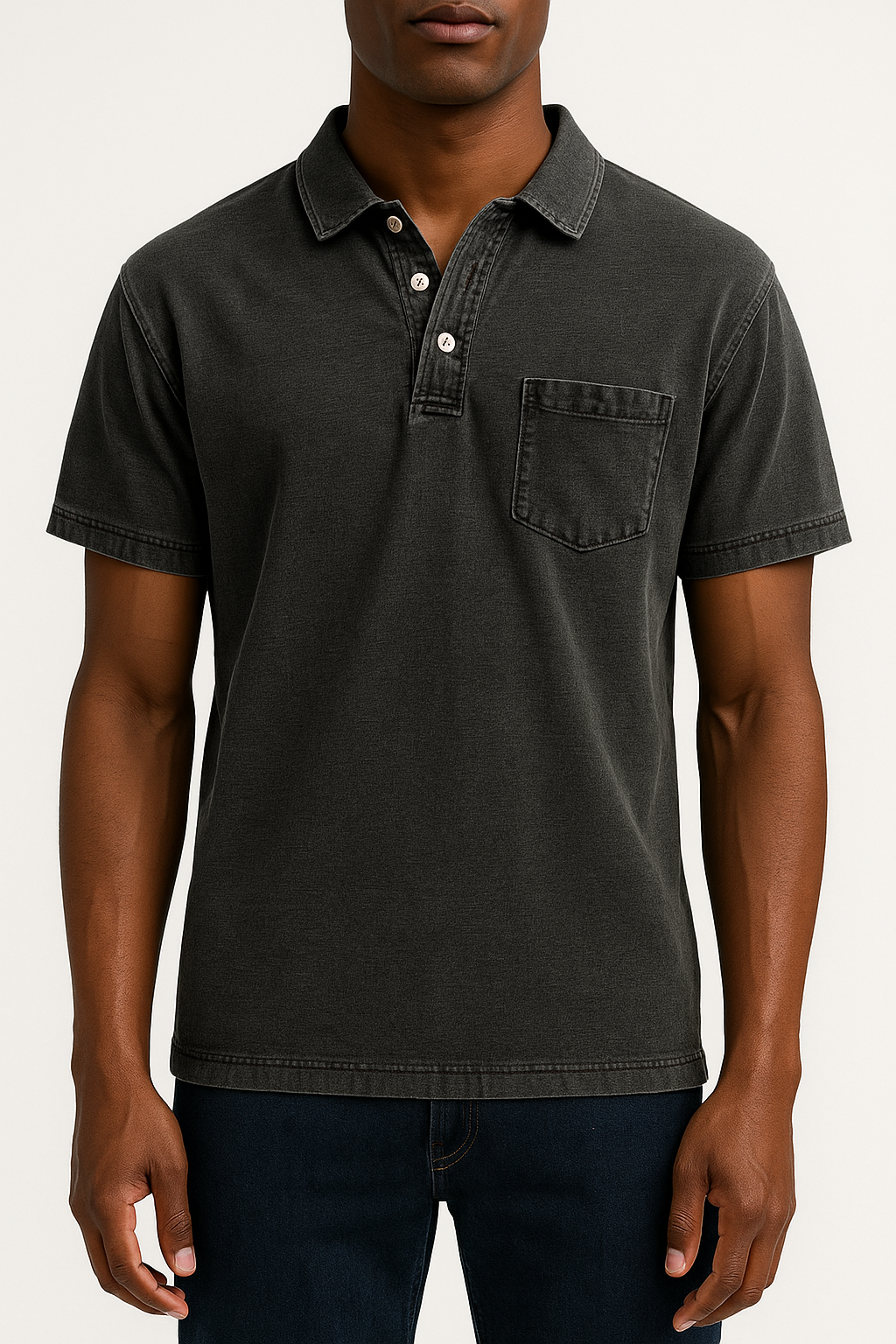 LUXEOUTFIT | Denim Polo Shirt