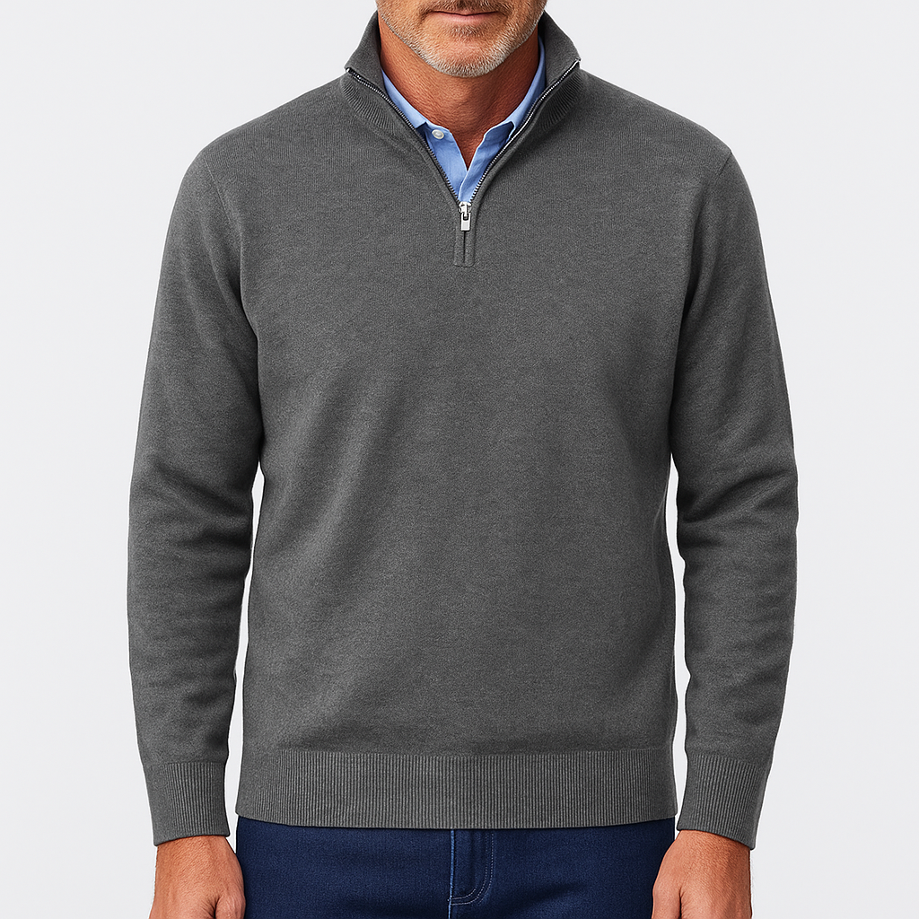 LUXEOUTFIT | Cashmere Zip Sweater