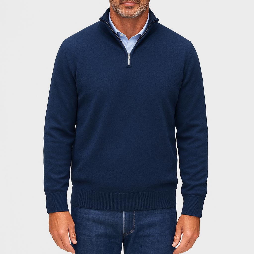 LUXEOUTFIT | Cashmere Zip Sweater