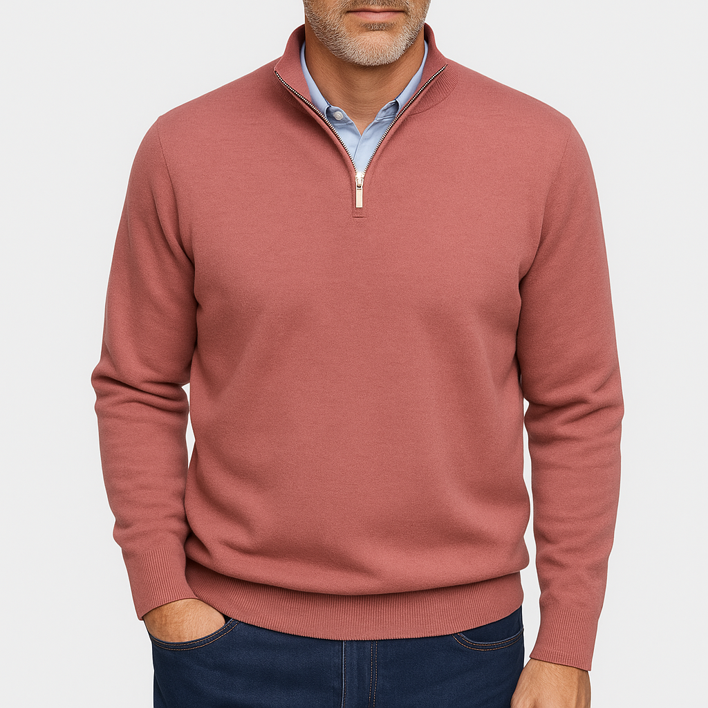 LUXEOUTFIT | Cashmere Zip Sweater