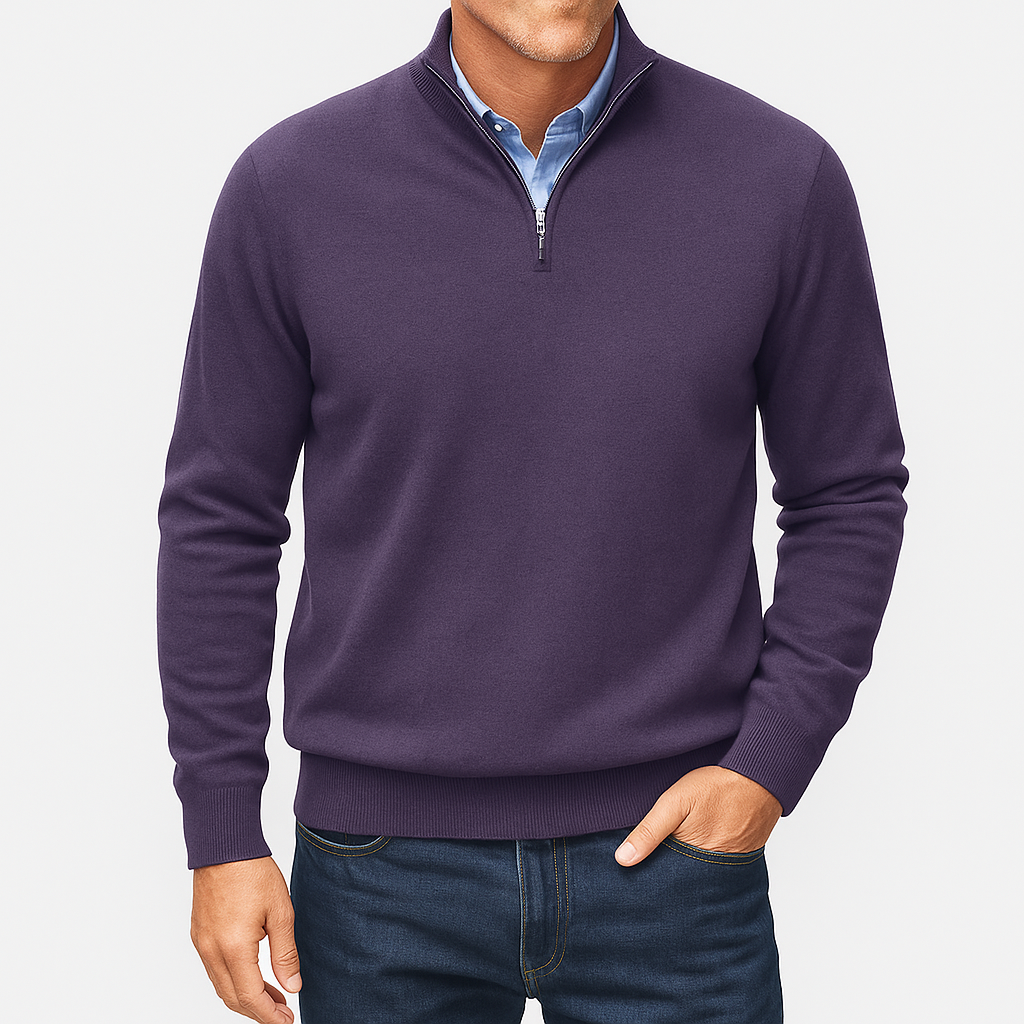 LUXEOUTFIT | Cashmere Zip Sweater