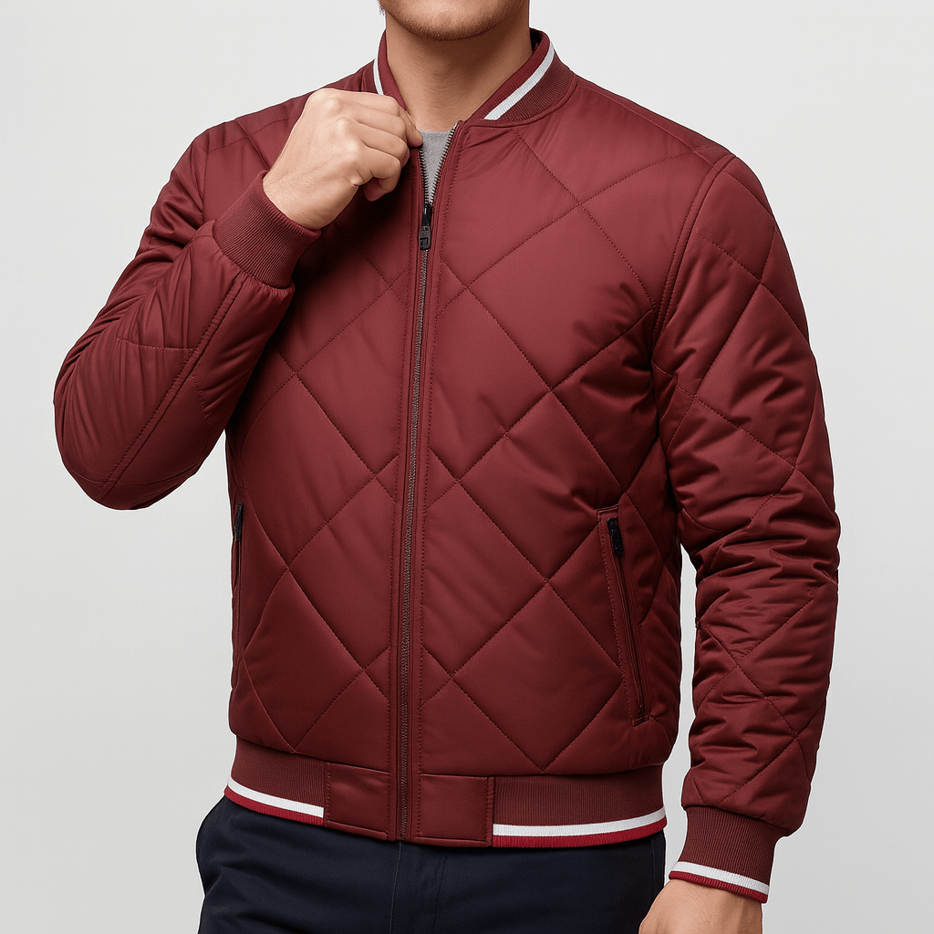 LUXEOUTFIT | Diamond Quilted Bomber Jacket