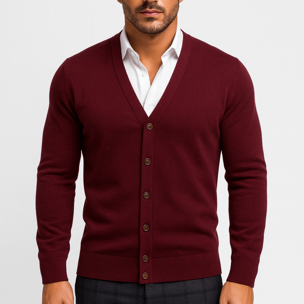 LUXEOUTFIT | Slim V-Neck Cardigan