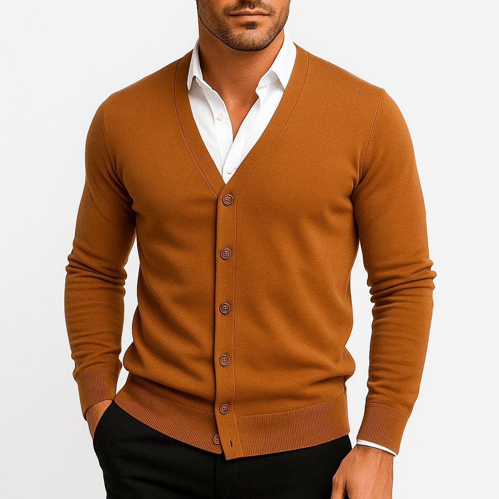 LUXEOUTFIT | Slim V-Neck Cardigan