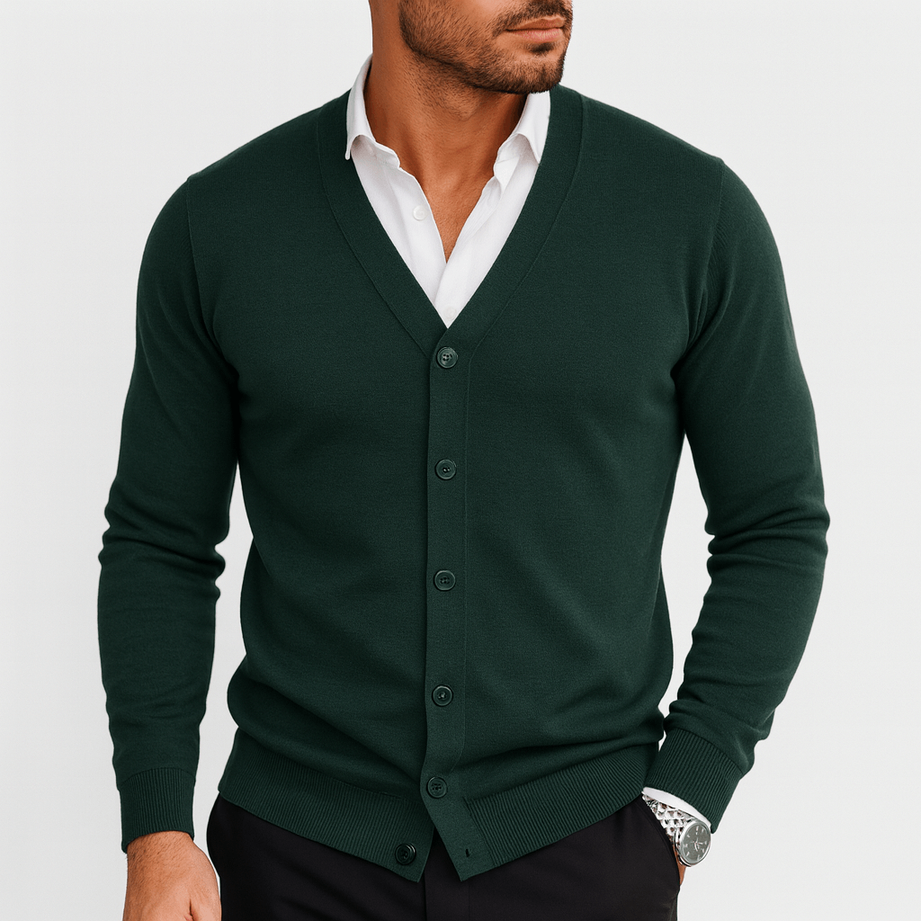 LUXEOUTFIT | Slim V-Neck Cardigan