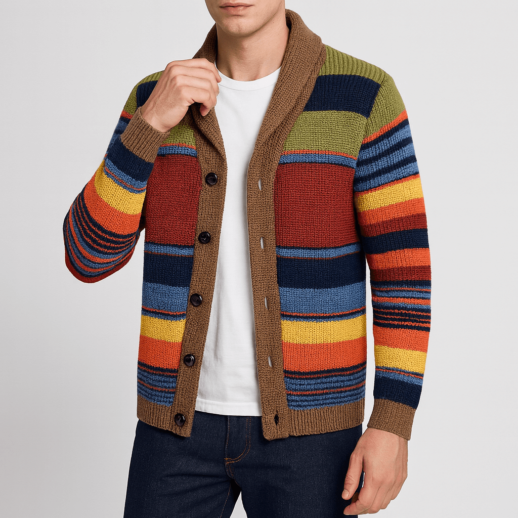 LUXEOUTFIT | Retro Striped Cardigan