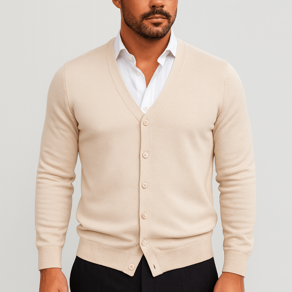 LUXEOUTFIT | V-Neck Button Cardigan