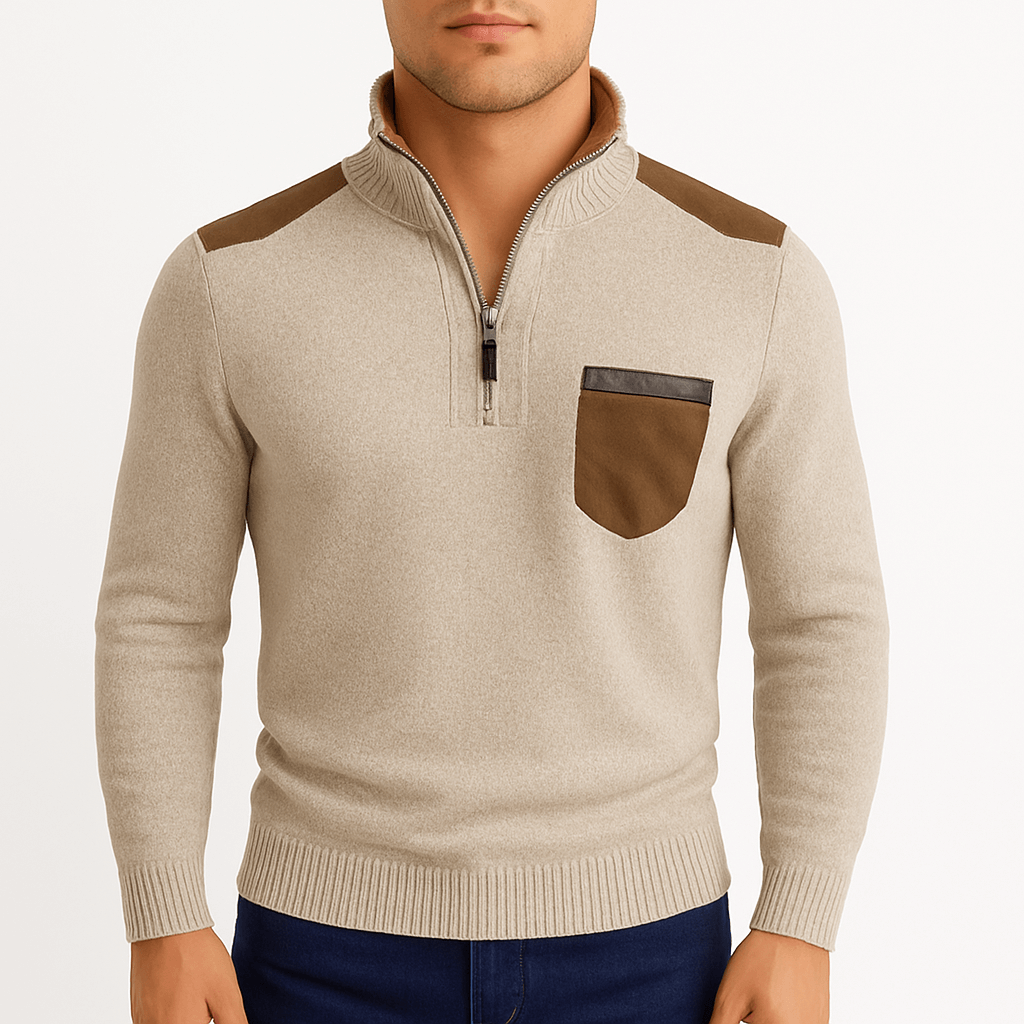LUXEOUTFIT | Quarter-Zip Sweater