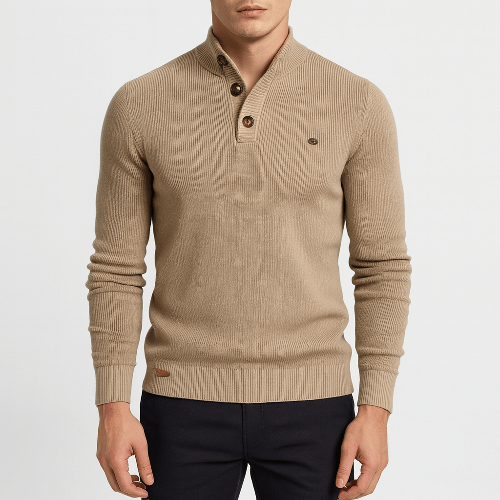 LUXEOUTFIT | Button-Up Knitted Jumper
