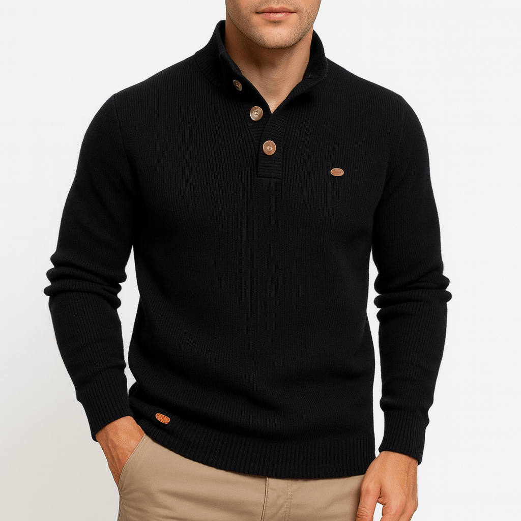 LUXEOUTFIT | Button-Up Knitted Jumper