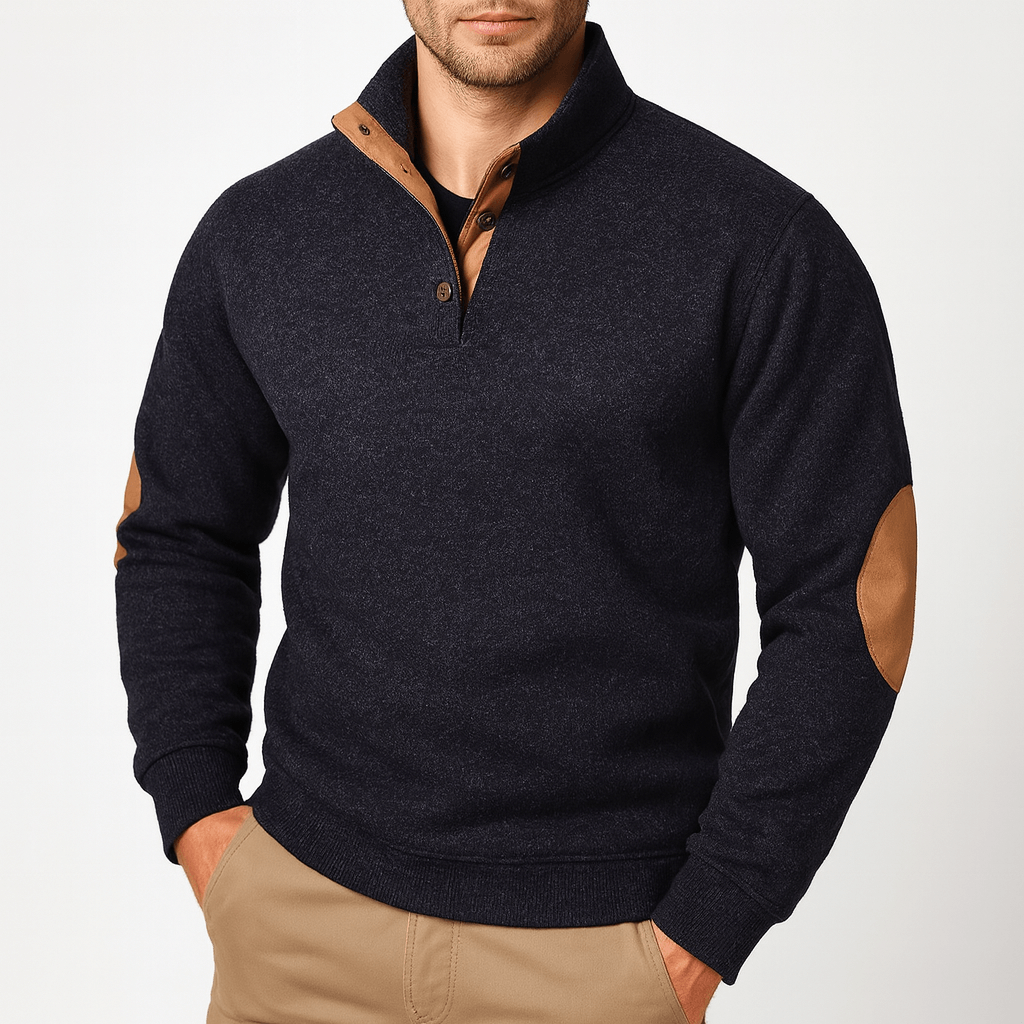 LUXEOUTFIT | Button Neck Jumper