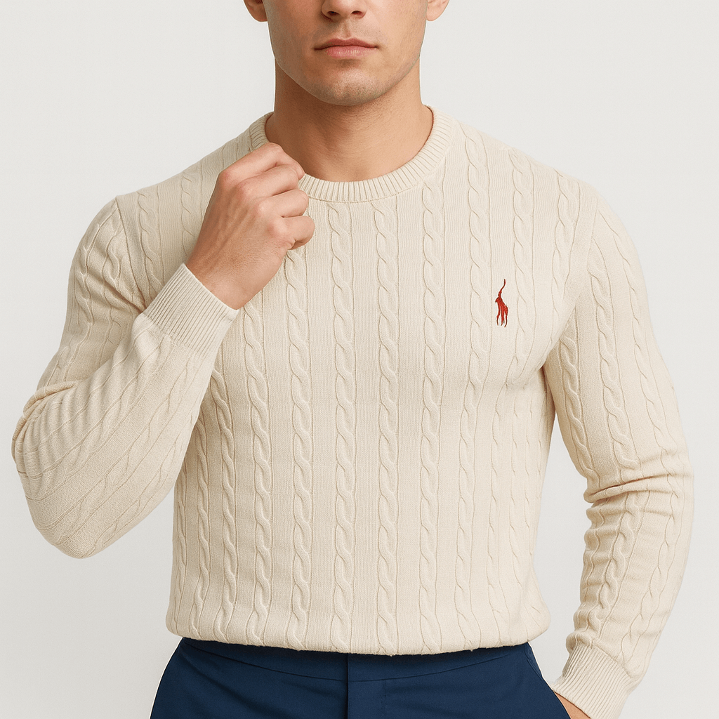 LUXEOUTFIT | Cable Knit Sweatshirt