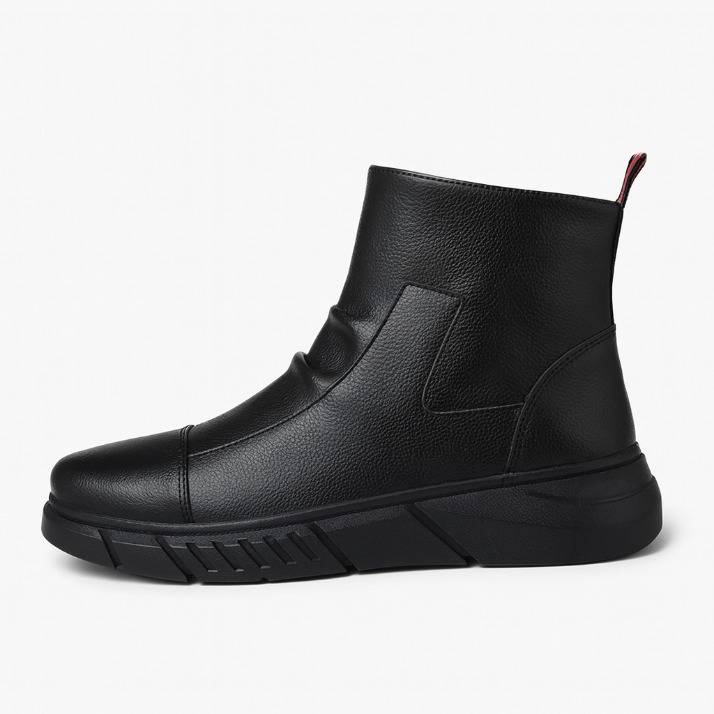 LUXEOUTFIT | Leather Zip Boots