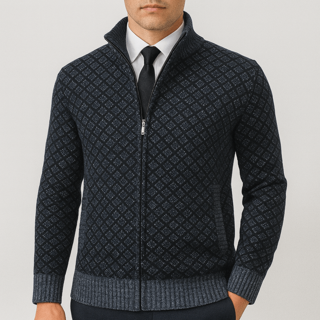 LUXEOUTFIT | Fitted Zip Cardigan