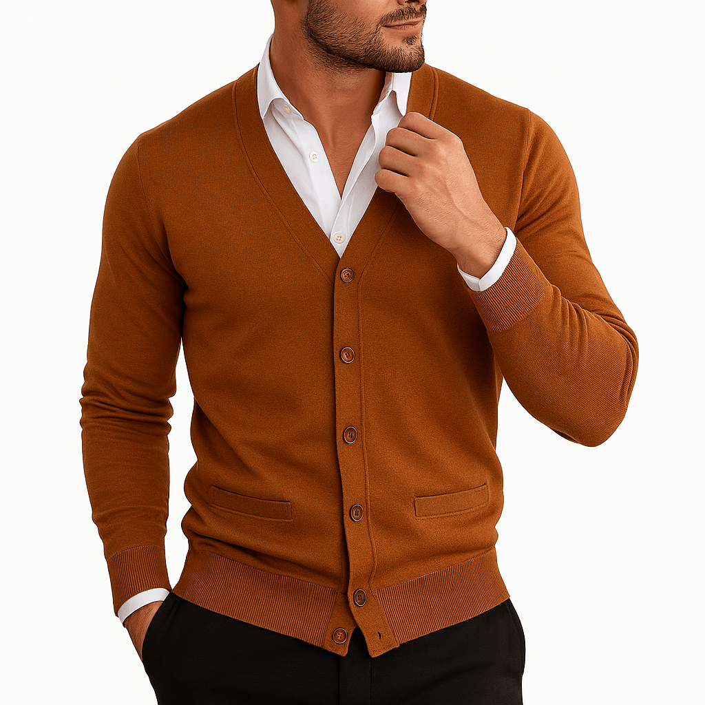 LUXEOUTFIT | V-Neck Button-Down Cardigan