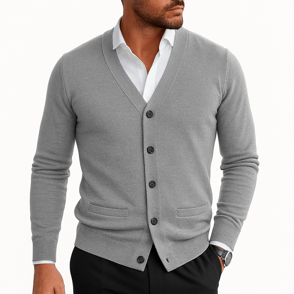 LUXEOUTFIT | V-Neck Button-Down Cardigan