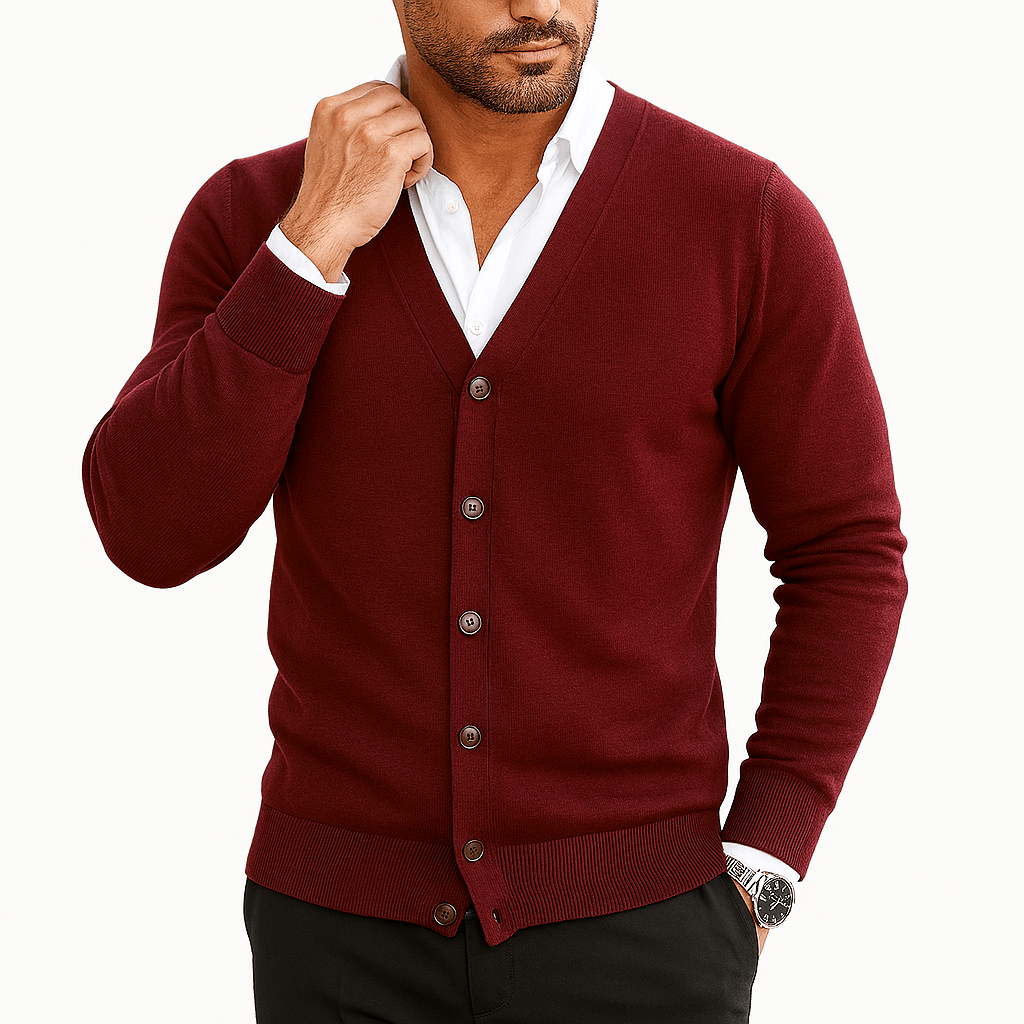 LUXEOUTFIT | V-Neck Button-Down Cardigan