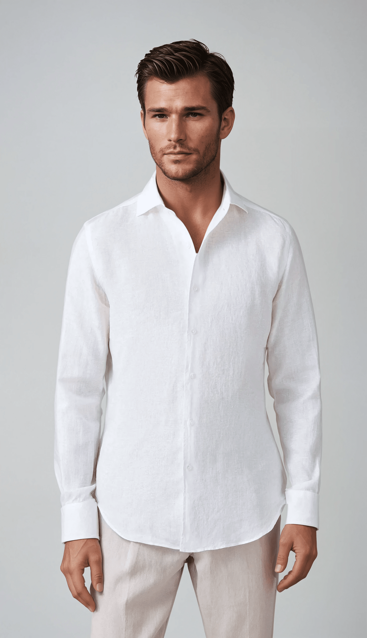 Classic White Linen Shirt for Effortless Style & Comfort