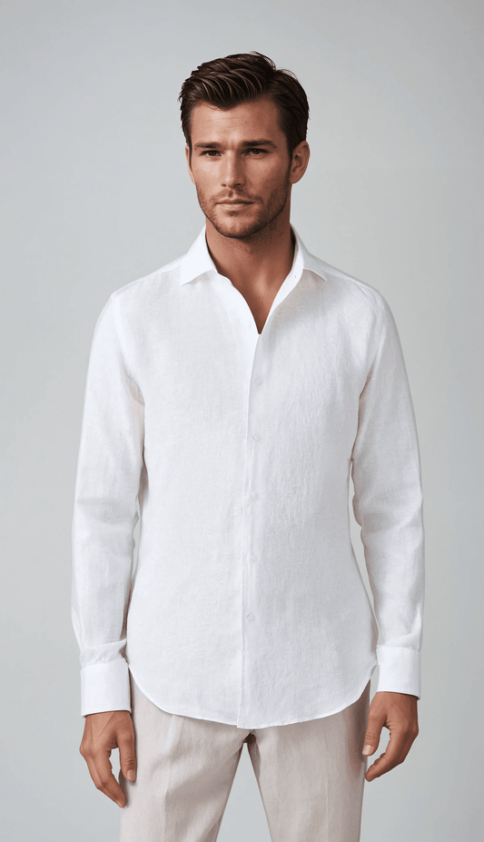 Classic White Linen Shirt for Effortless Style & Comfort