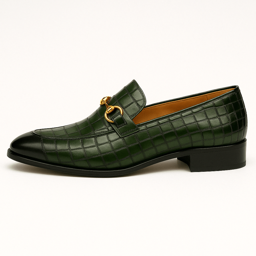 Giviny | Crocodile Embossed Loafers