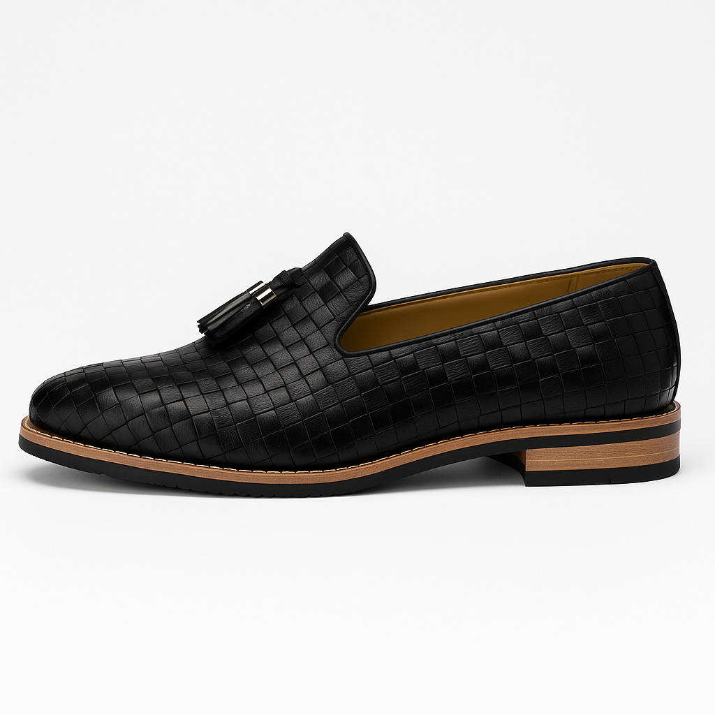 Giviny | Valtieri Woven Leather Tassel Loafers