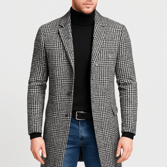 LUXEOUTFIT | Checkered Trench Coat