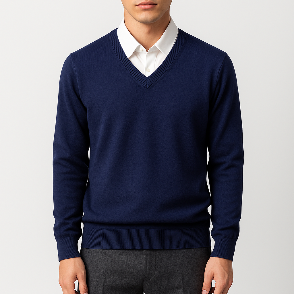 LUXEOUTFIT | Elegant V-Neck Sweater
