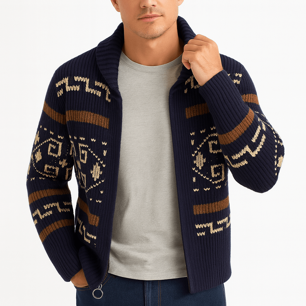 LUXEOUTFIT | Knit Zip-Up Cardigan