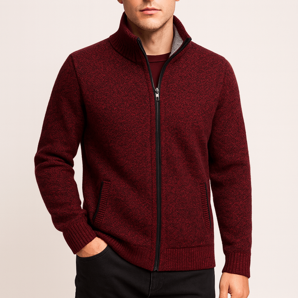 LUXEOUTFIT | Knitted Zip Cardigan