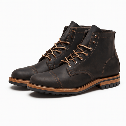 LUXEOUTFIT | Leather Ankle Boots