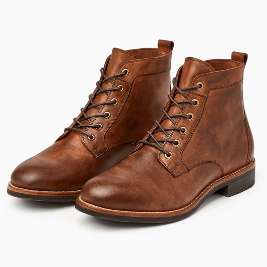 LUXEOUTFIT | Leather Lace Boots
