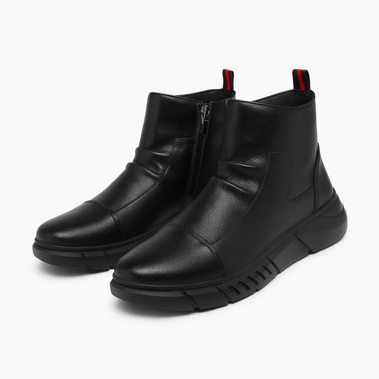 LUXEOUTFIT | Leather Zip Boots