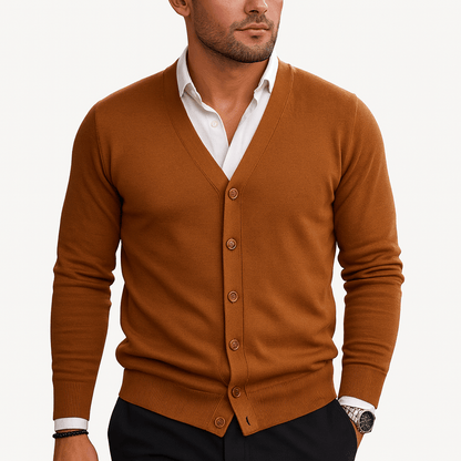 LUXEOUTFIT | Slim Fit V-Neck Cardigan
