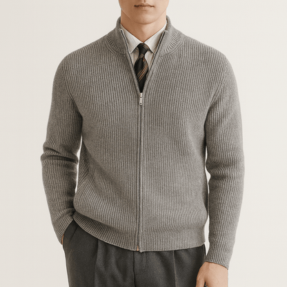 LUXEOUTFIT | Slim Fit Zip Cardigan