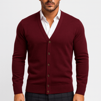 LUXEOUTFIT | Slim V-Neck Cardigan