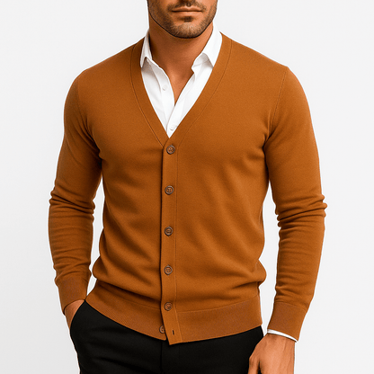 LUXEOUTFIT | Slim V-Neck Cardigan