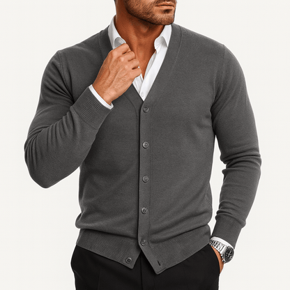 LUXEOUTFIT | Slim V-Neck Cardigan