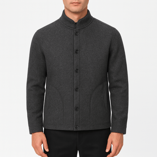 LUXEOUTFIT | Stand Collar Button Cardigan