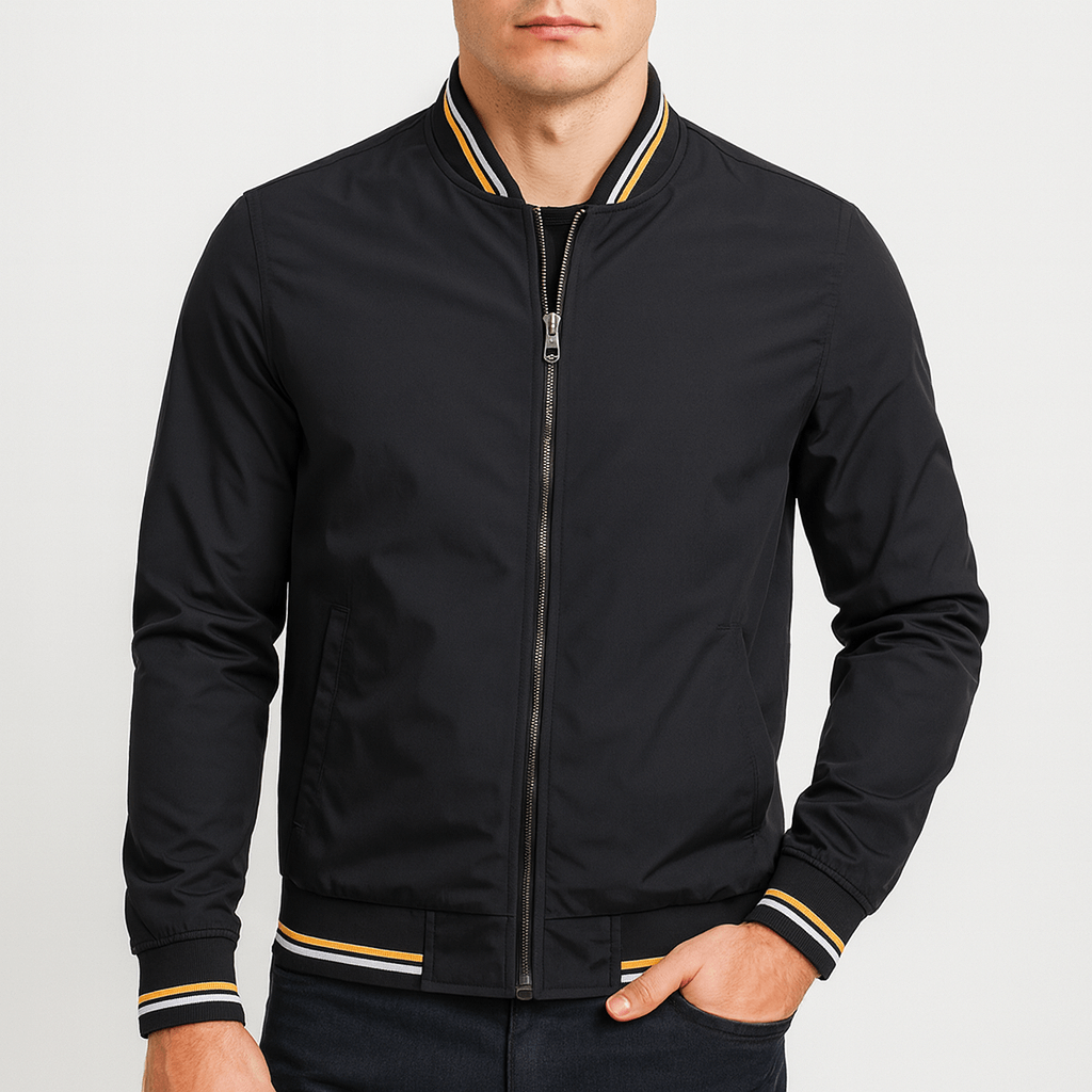 LUXEOUTFIT | Striped Bomber Jacket