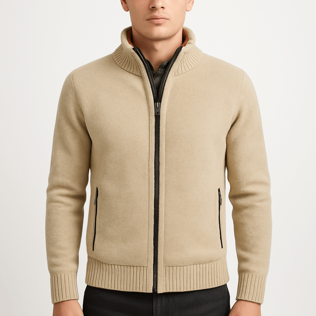 LUXEOUTFIT | Structured Zip Cardigan